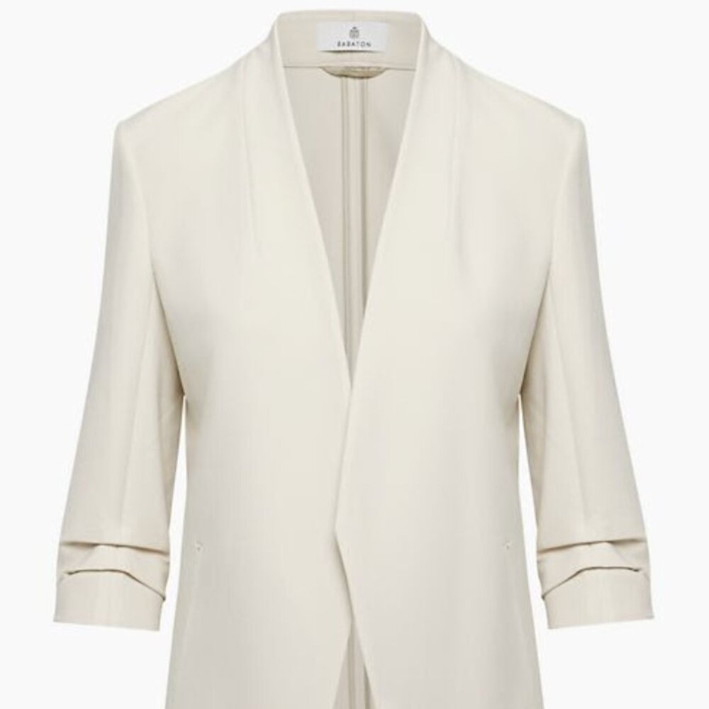 Aritzia Babaton | Power Blazer | Matte Pearl | Size 6
